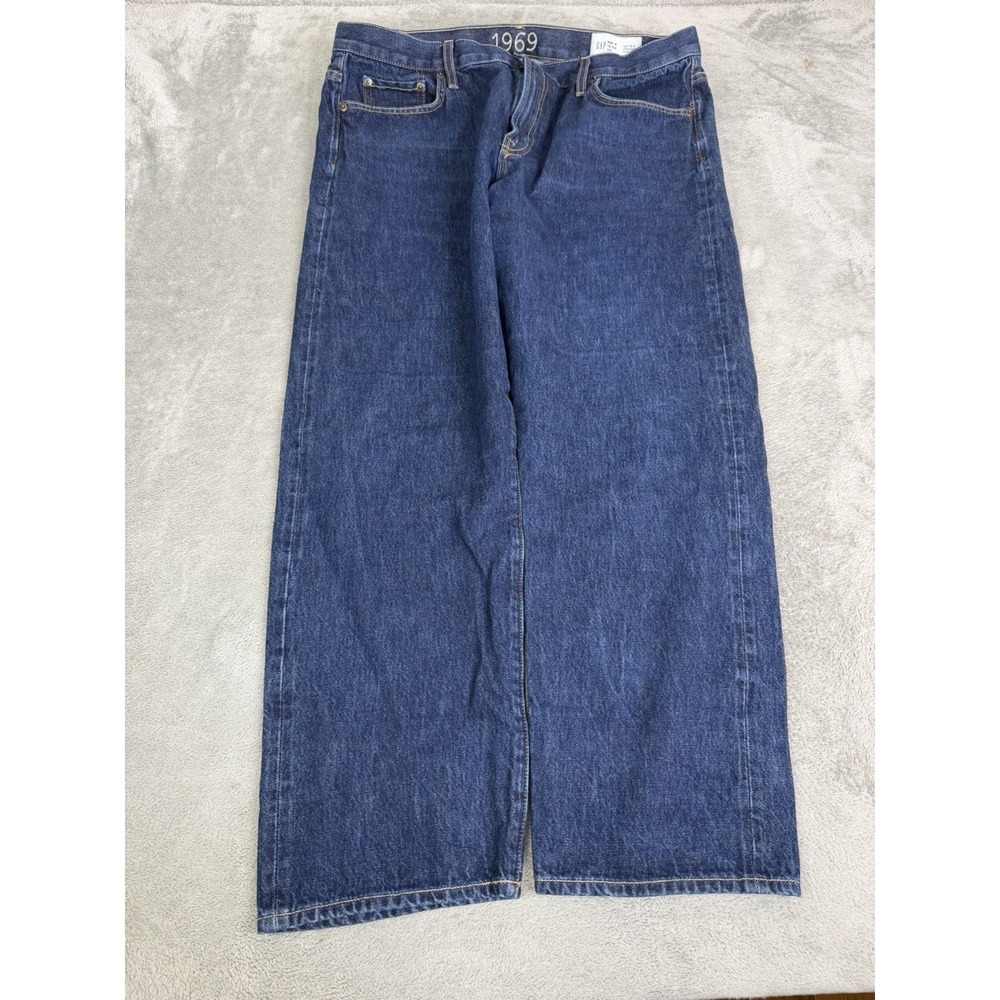 Gap Straight High Rise Selvedge Jeans Women's Size 18 Blue